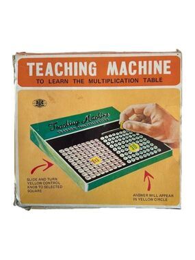 Vintage Teaching Machine to Learn the Multiplication Table in Original Box